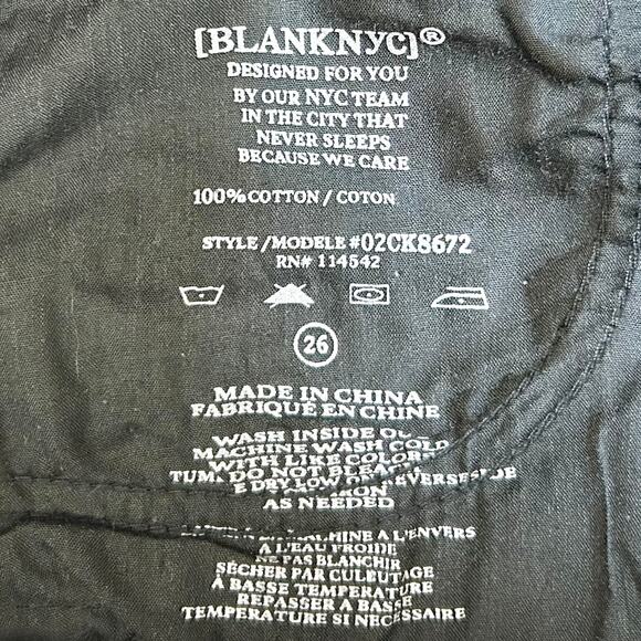 BlankNYC Sabotage Frayed Faded Black Wash High-Rise Shorts Denim NWT - Picture 7 of 7